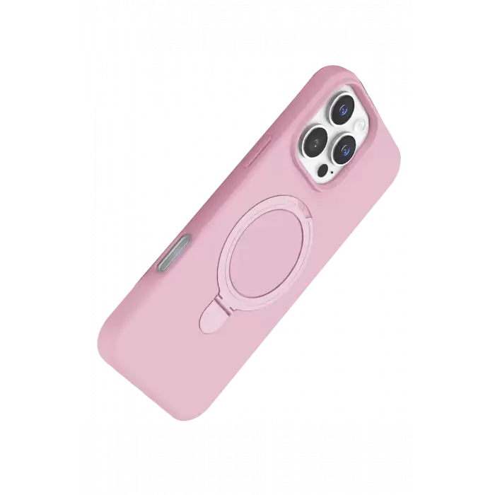 Newface Apple iPhone 16 Pro Max Regal Magsafe Standlı Kapak - Açık Pembe