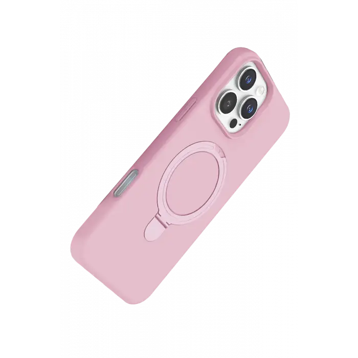 Newface Apple iPhone 16 Pro Regal Magsafe Standlı Kapak - Açık Pembe