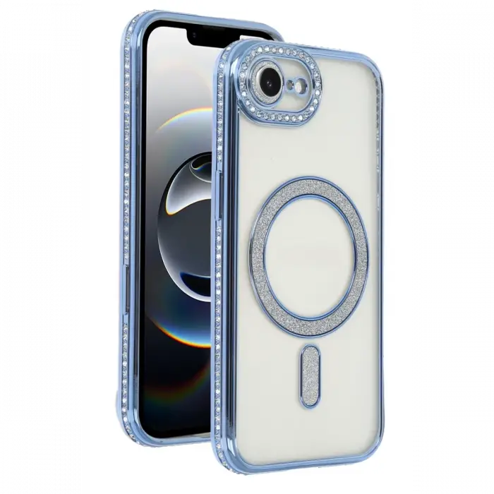 Newface Apple iPhone 16E Joke Simli Magneticsafe Kılıf - Mavi