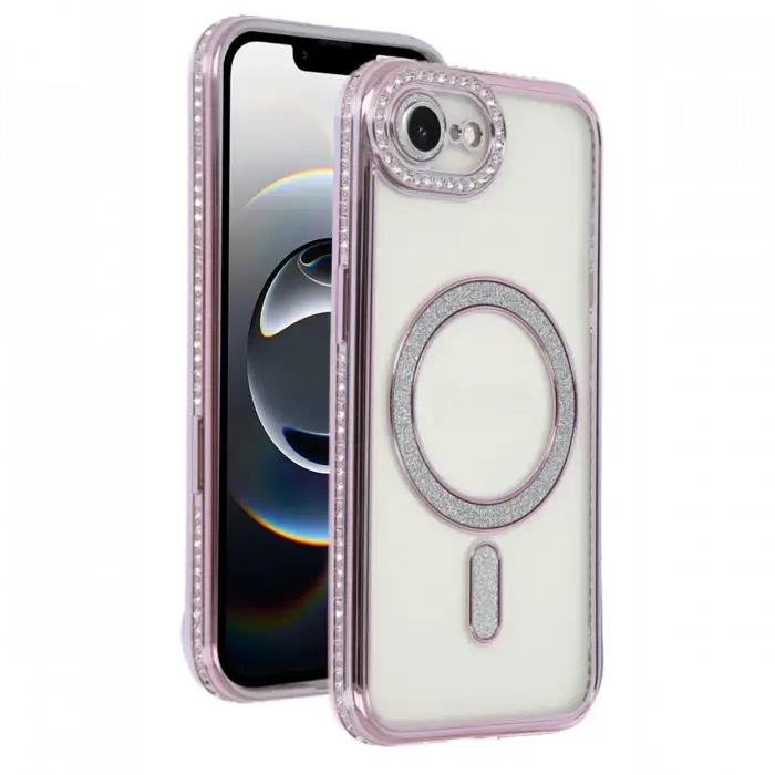 Newface Apple iPhone 16E Joke Simli Magneticsafe Kılıf - Pembe