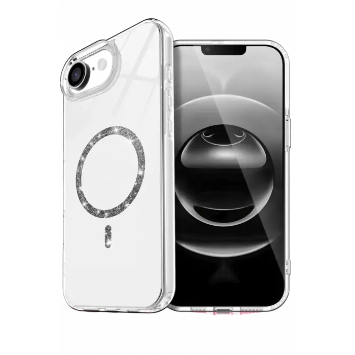 Newface Apple iPhone 16E Live Diamond Magsafe Kapak - Şeffaf