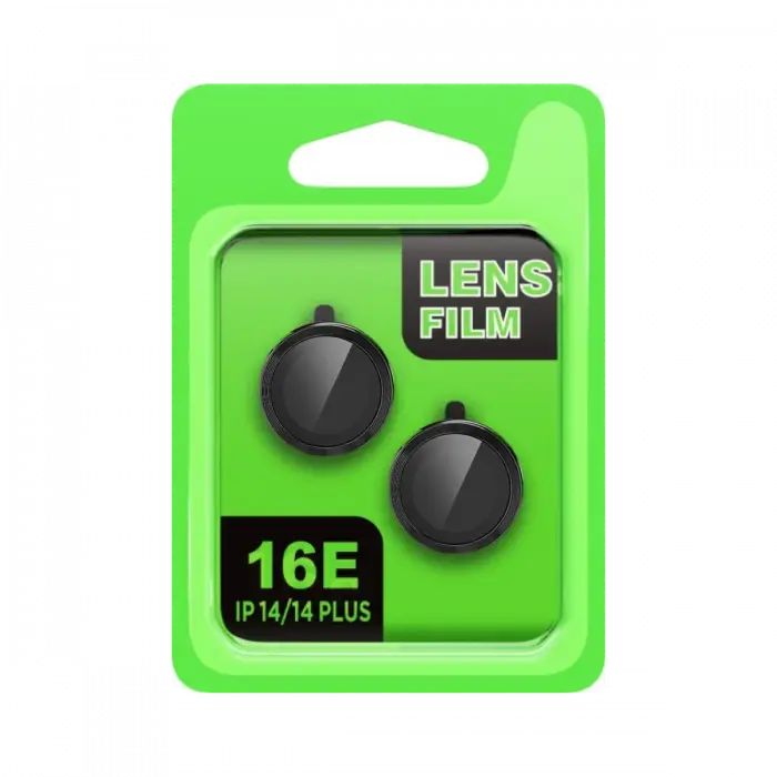 Newface Apple iPhone 16E Raze Metal Kamera Lens - Siyah