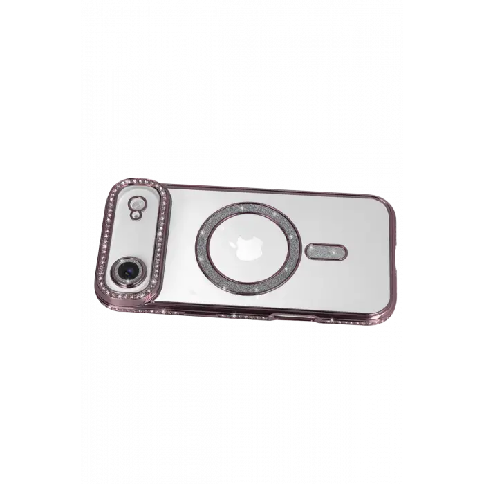 Newface Apple iPhone 17 Air Joke Simli Magneticsafe Kılıf - Pembe