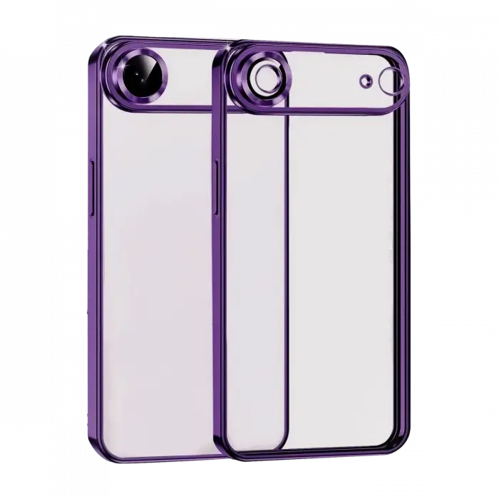 Newface Apple iPhone 17 Air Razer Lensli Silikon - Açık Mor