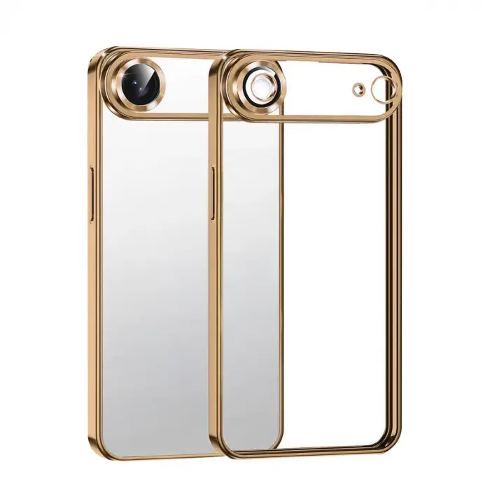 Newface Apple iPhone 17 Air Razer Lensli Silikon - Çöl Titanyum