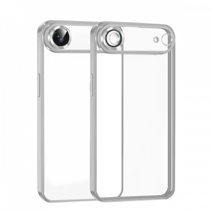 Newface Apple iPhone 17 Air Razer Lensli Silikon - Gümüş