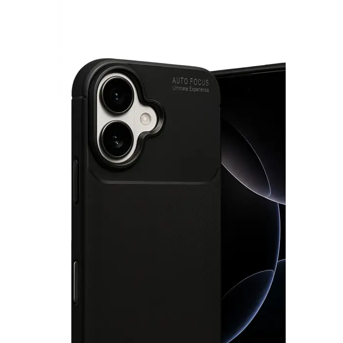 Newface Apple iPhone 17 Auto Focus Karbon Kapak - Siyah