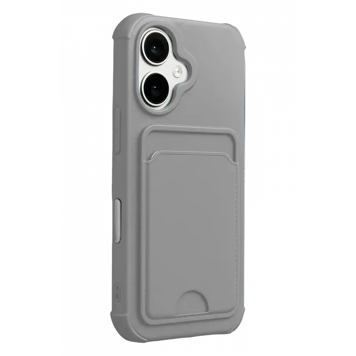 Newface Apple iPhone 17 Kelvin Kartvizitli Silikon - Gri