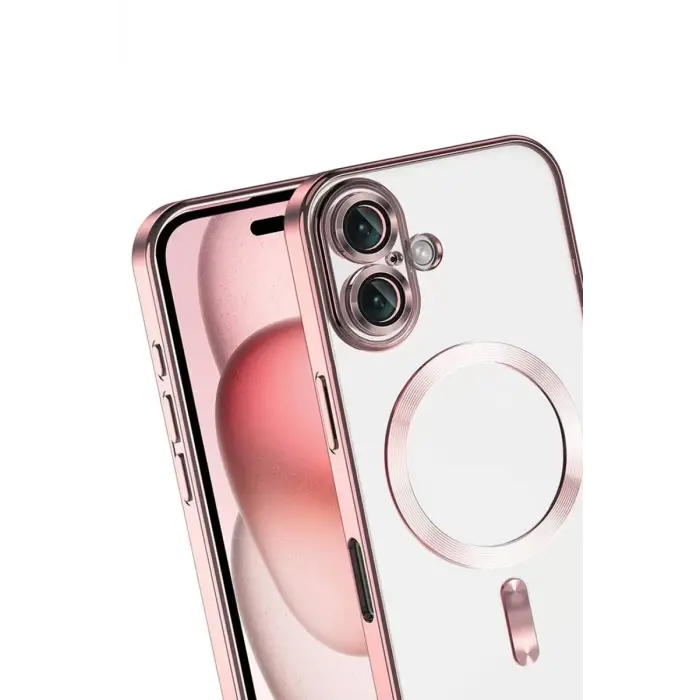 Newface Apple iPhone 17 Kross Magneticsafe Kapak - Rose