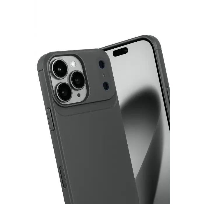 Newface Apple iPhone 17 Pro Auto Focus Karbon Kapak - Gri