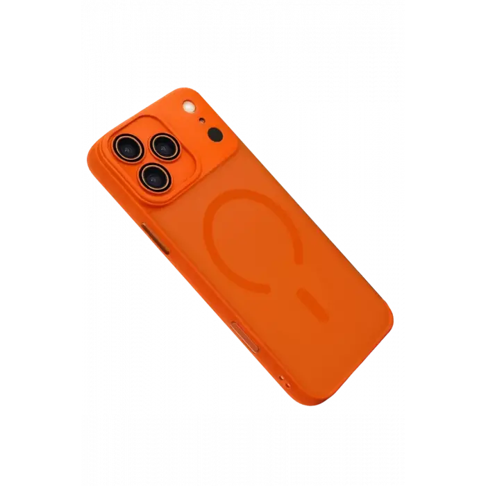 Newface Apple iPhone 17 Pro Jota Lensli Magsafe Kapak - Turuncu