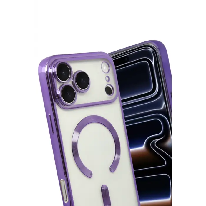 Newface Apple iPhone 17 Pro Kross Magneticsafe Kapak - Mor