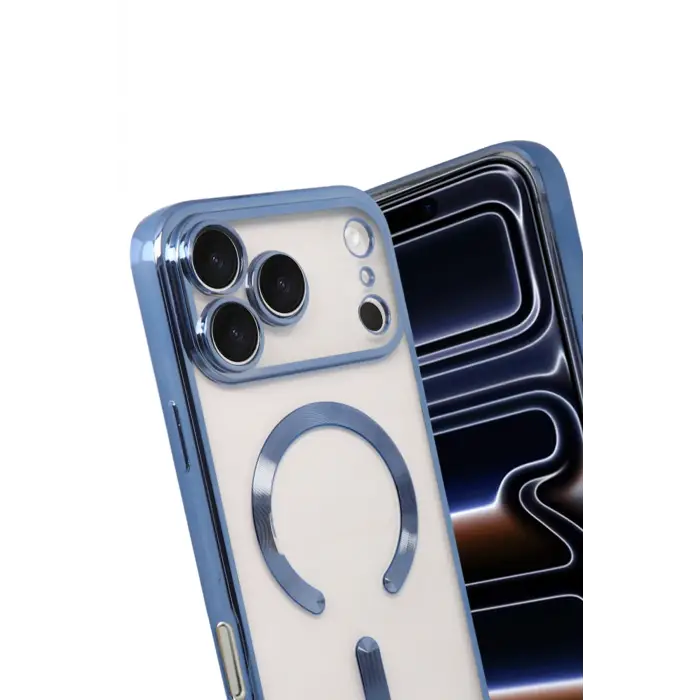 Newface Apple iPhone 17 Pro Kross Magneticsafe Kapak - Sierra Blue