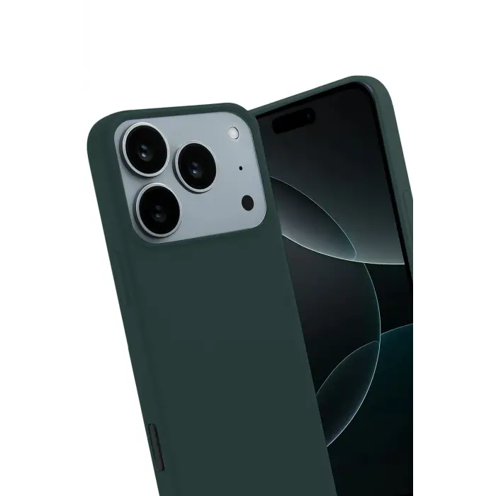 Newface Apple iPhone 17 Pro Max First Silikon - Koyu Yeşil
