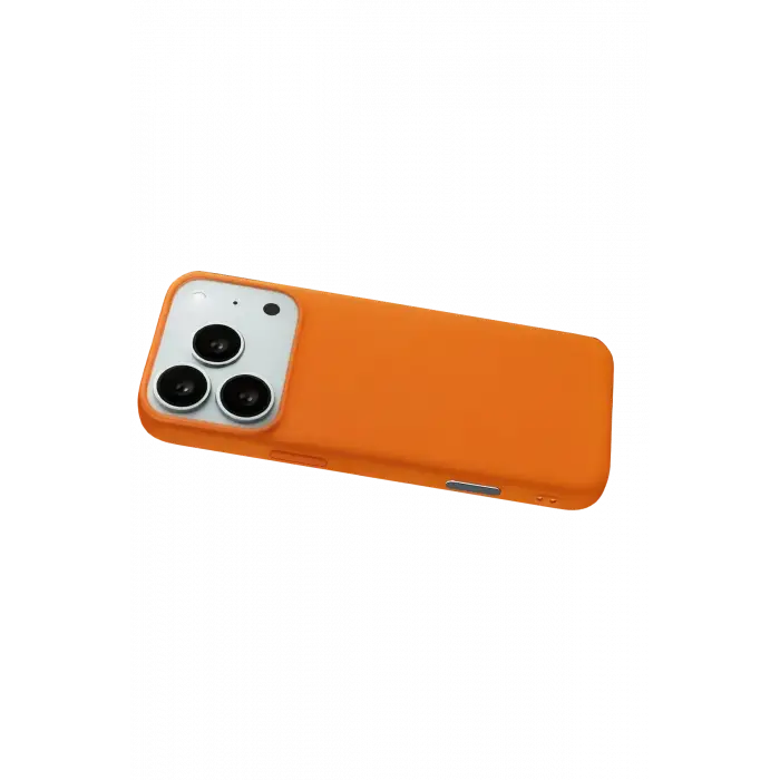 Newface Apple iPhone 17 Pro Max Nano içi Kadife Silikon - Turuncu