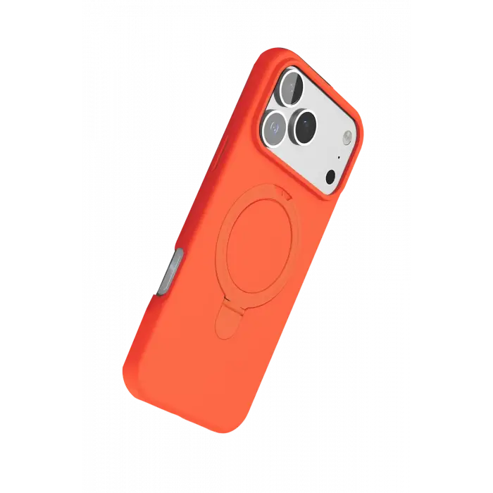 Newface Apple iPhone 17 Pro Max Regal Magsafe Standlı Kapak - Turuncu