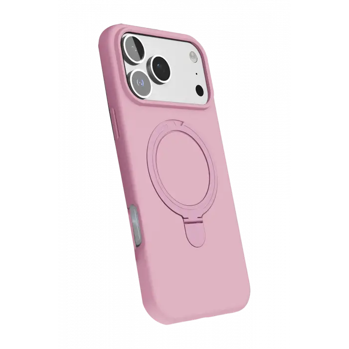 Newface Apple iPhone 17 Pro Regal Magsafe Standlı Kapak - Açık Pembe