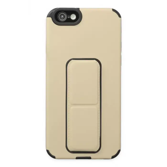 Newface Apple iPhone 6 Kılıf Mega Standlı Silikon - Gold