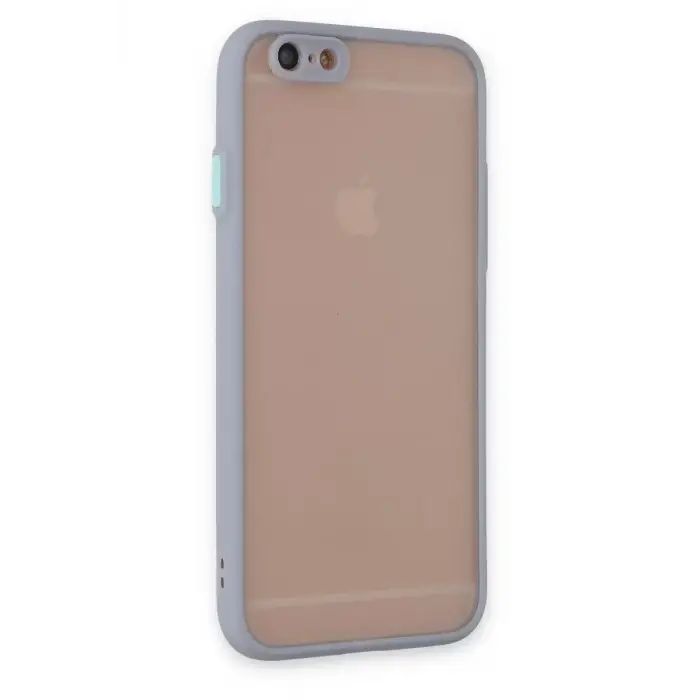 Newface Apple iPhone 6 Kılıf Montreal Silikon Kapak - Gri