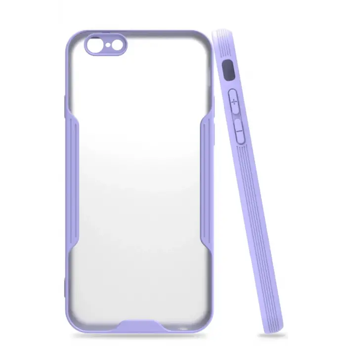 Newface Apple iPhone 6 Kılıf Platin Silikon - Lila