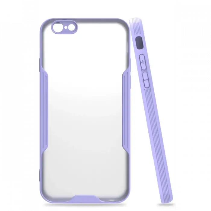 Newface Apple iPhone 6 Kılıf Platin Silikon - Lila