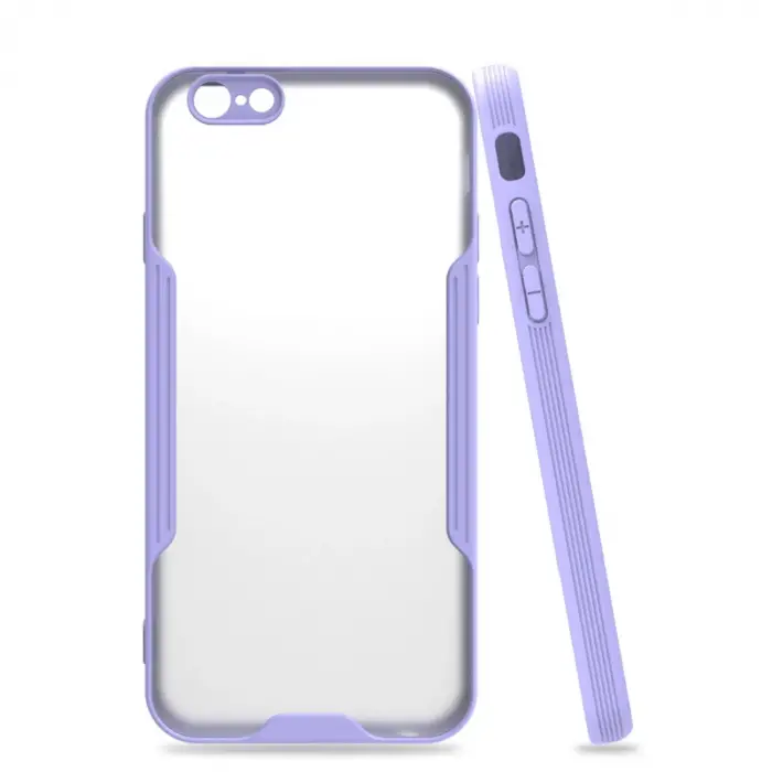 Newface Apple iPhone 6 Kılıf Platin Silikon - Lila