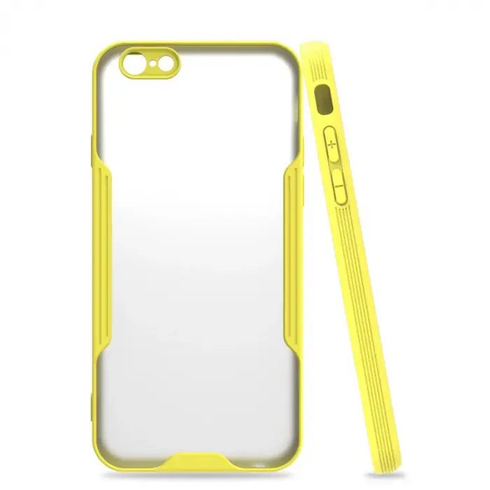 Newface Apple iPhone 6 Kılıf Platin Silikon - Sarı