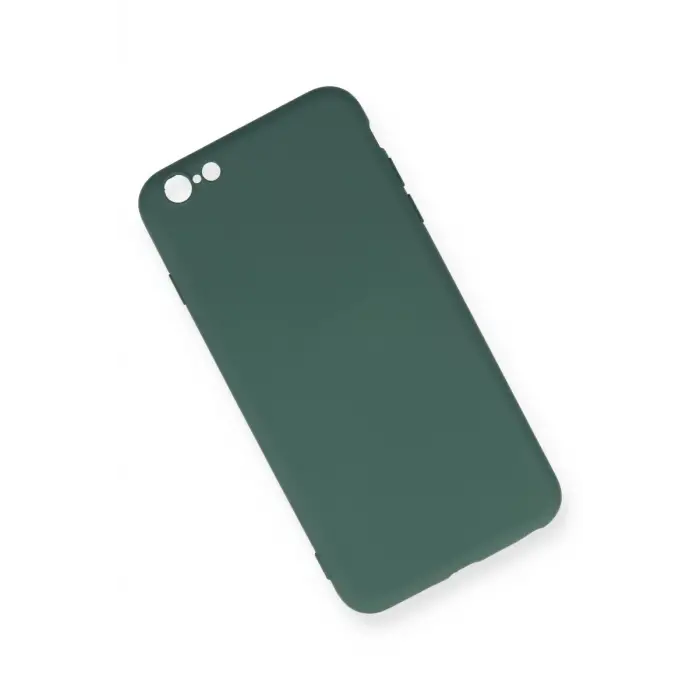 Newface Apple iPhone 6 Plus Kılıf Nano içi Kadife Silikon - Koyu Yeşil