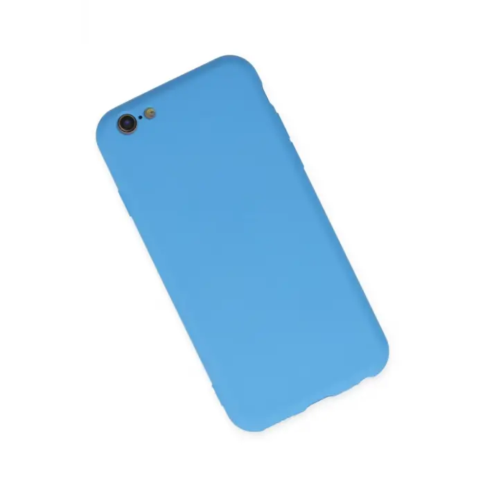 Newface Apple iPhone 6 Plus Kılıf Nano içi Kadife Silikon - Mavi