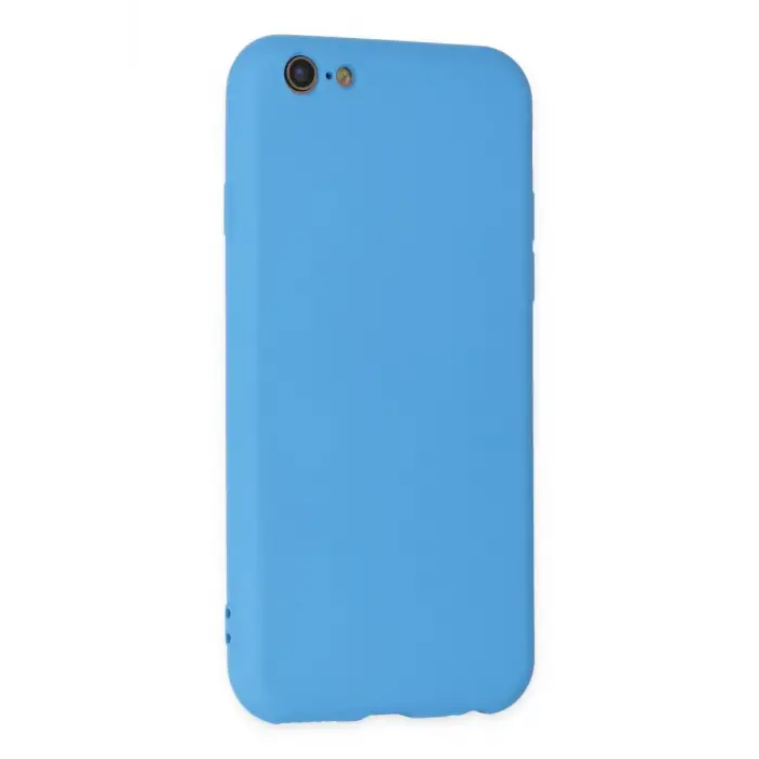 Newface Apple iPhone 6 Plus Kılıf Nano içi Kadife Silikon - Mavi