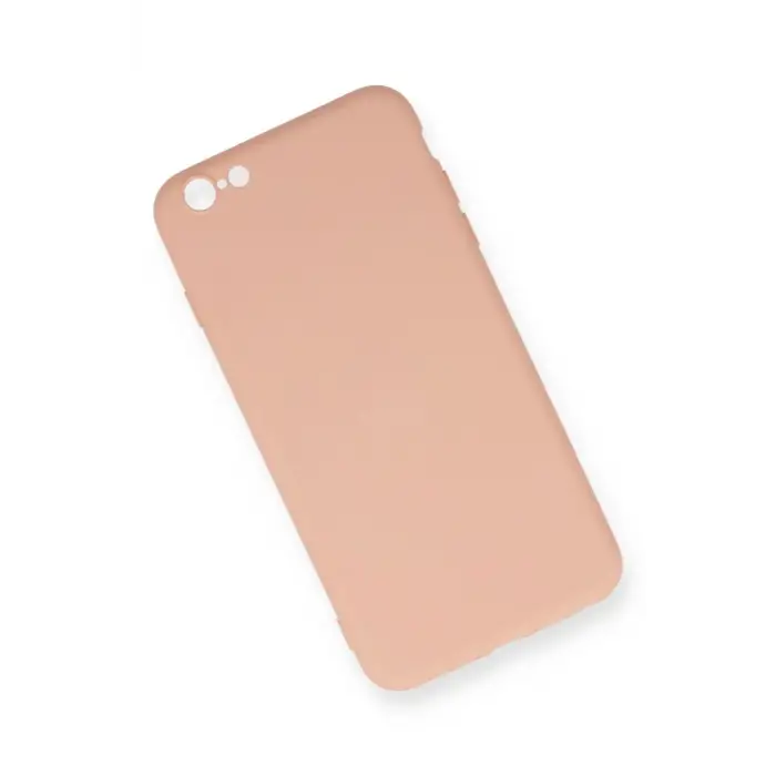 Newface Apple iPhone 6 Plus Kılıf Nano içi Kadife Silikon - Pudra