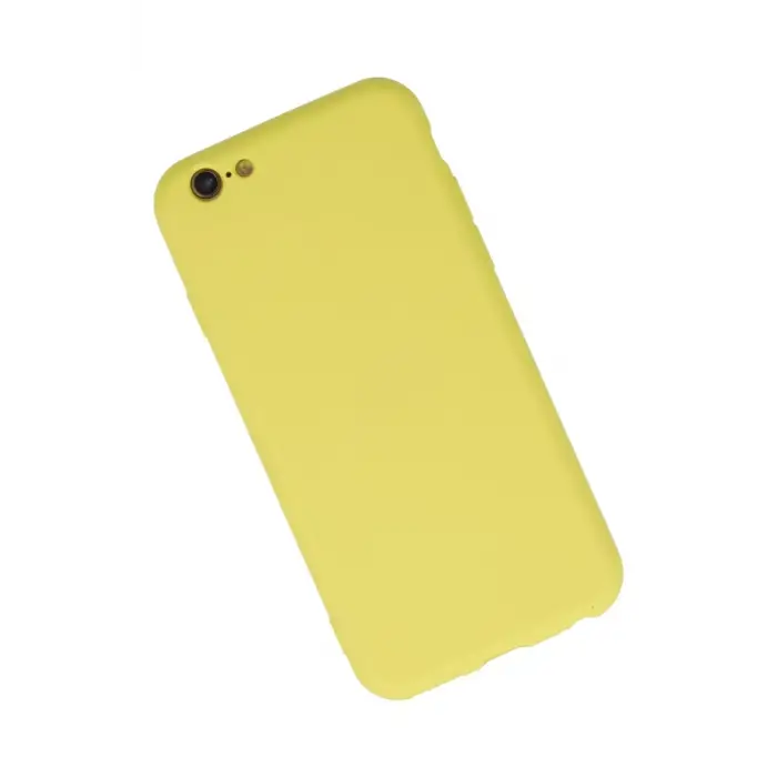 Newface Apple iPhone 6 Plus Kılıf Nano içi Kadife Silikon - Sarı
