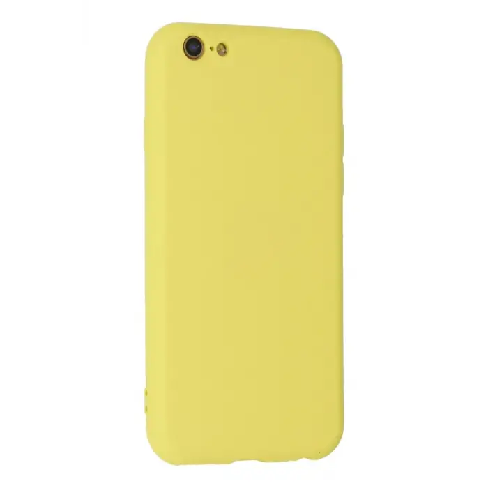 Newface Apple iPhone 6 Plus Kılıf Nano içi Kadife Silikon - Sarı