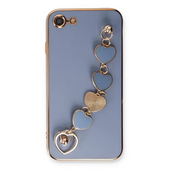 Newface Apple iPhone 7 Kılıf Esila Silikon - Gri