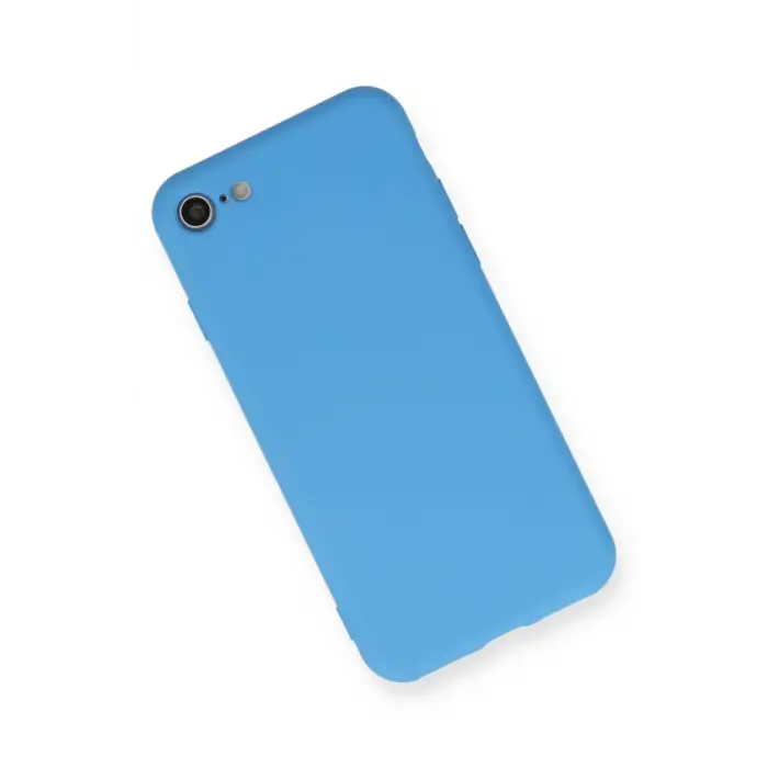 Newface Apple iPhone 7 Kılıf Nano içi Kadife Silikon - Mavi