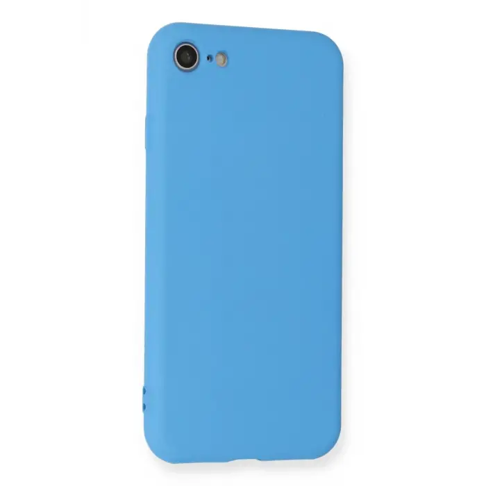 Newface Apple iPhone 7 Kılıf Nano içi Kadife Silikon - Mavi