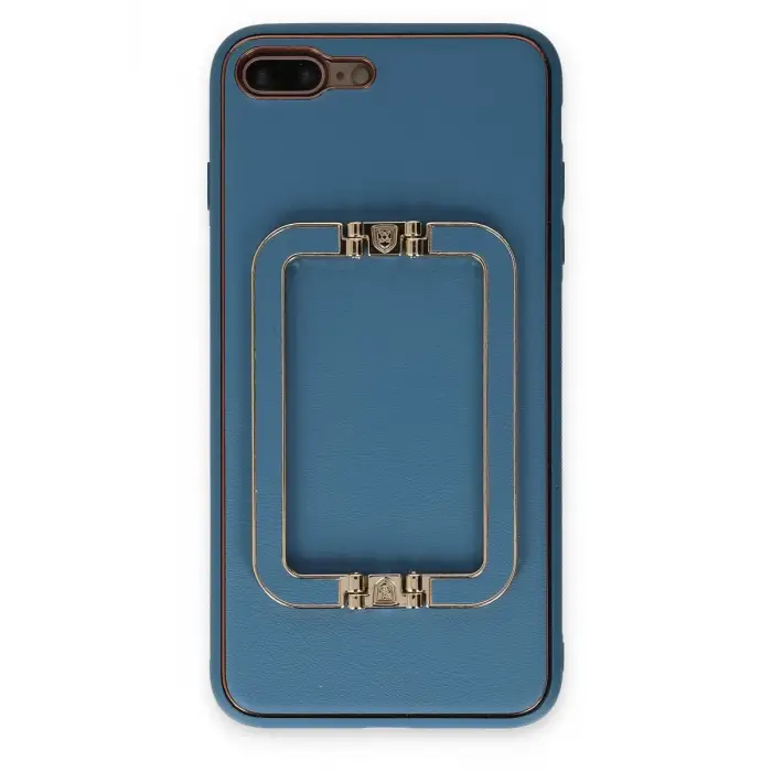 Newface Apple iPhone 7 Plus Kılıf Coco Elit Kapak - Mavi