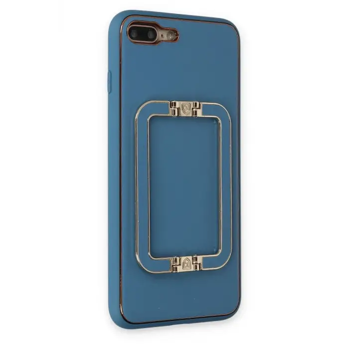 Newface Apple iPhone 7 Plus Kılıf Coco Elit Kapak - Mavi