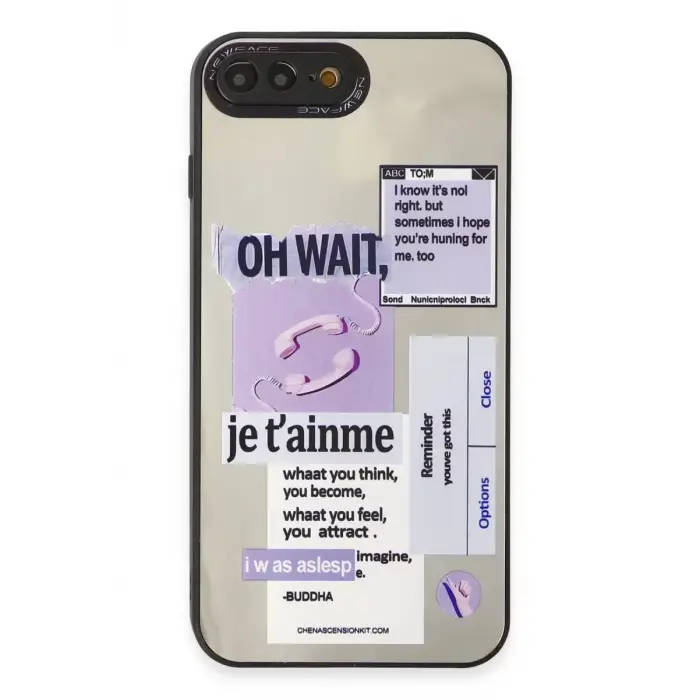 Newface Apple iPhone 7 Plus Kılıf Mirror Desenli Kapak - Mirror - 4