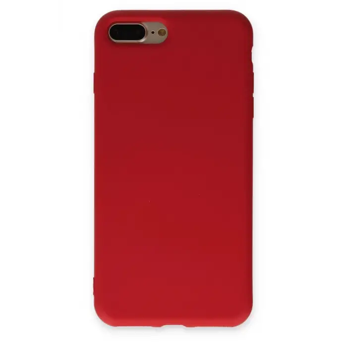 Newface Apple iPhone 7 Plus Kılıf Nano içi Kadife Silikon - Kırmızı