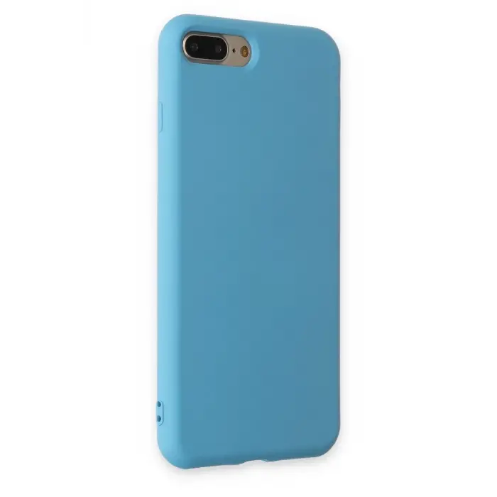 Newface Apple iPhone 7 Plus Kılıf Nano içi Kadife Silikon - Mavi