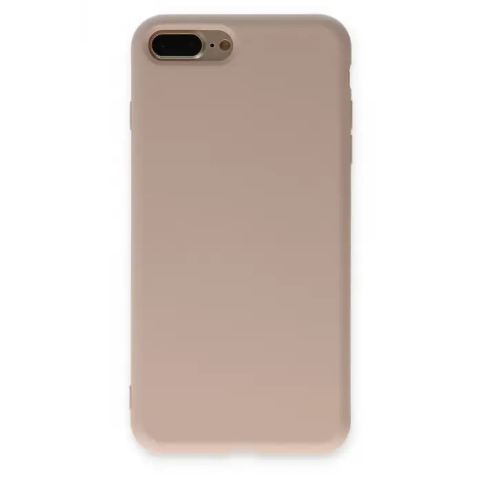 Newface Apple iPhone 7 Plus Kılıf Nano içi Kadife Silikon - Pudra