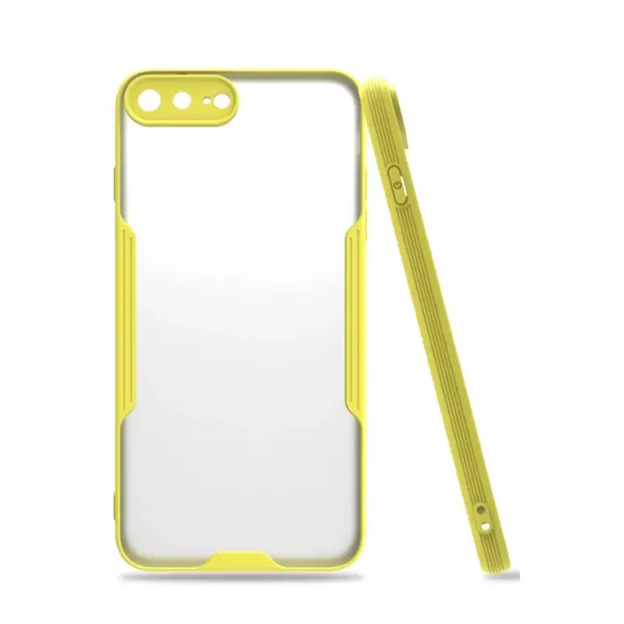 Newface Apple iPhone 7 Plus Kılıf Platin Silikon - Sarı