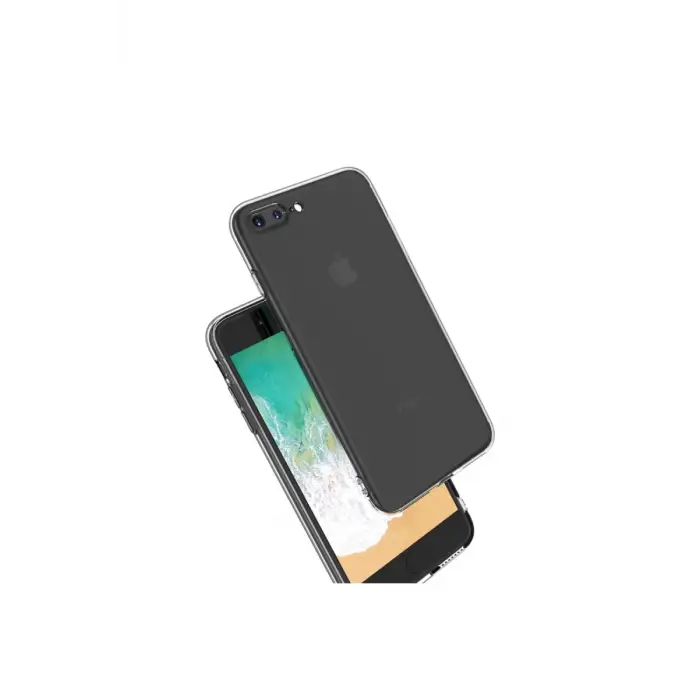 Newface Apple iPhone 8 Plus Kılıf Deluxe 2mm Şeffaf Silikon