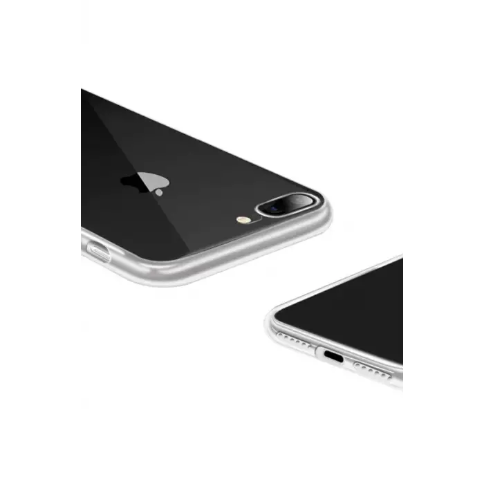 Newface Apple iPhone 8 Plus Kılıf Lüx Şeffaf Silikon