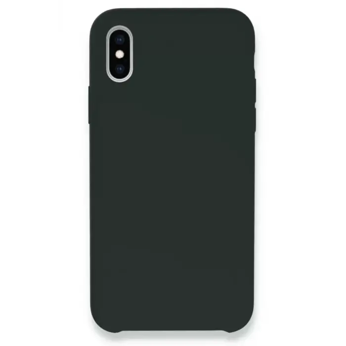 Newface Apple iPhone XS Max Kılıf Lansman Legant Silikon - Koyu Yeşil