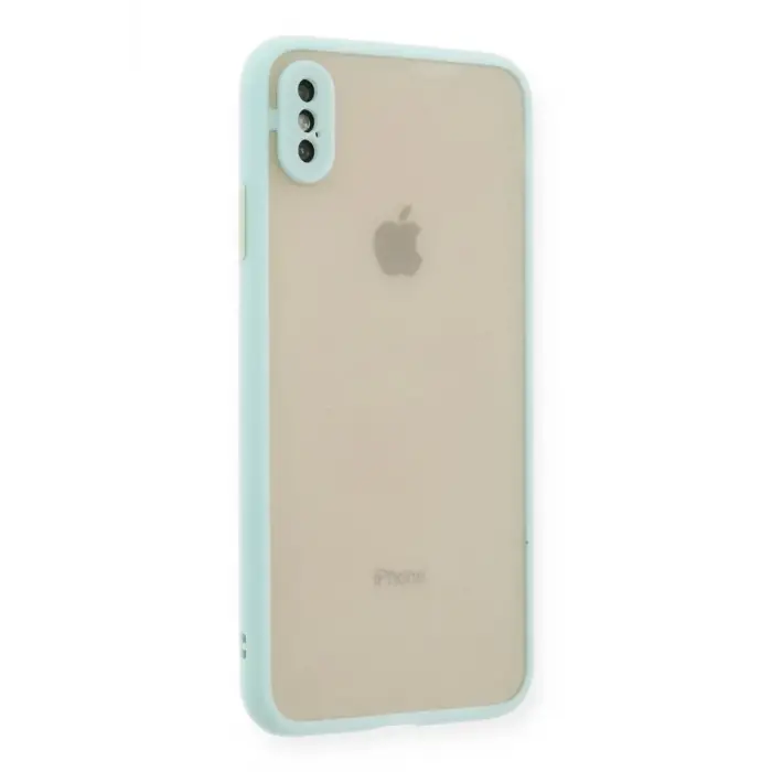 Newface Apple iPhone XS Max Kılıf Montreal Silikon Kapak - Turkuaz