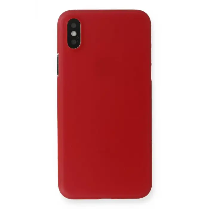 Newface Apple iPhone XS Max Kılıf PP Ultra İnce Kapak - Kırmızı