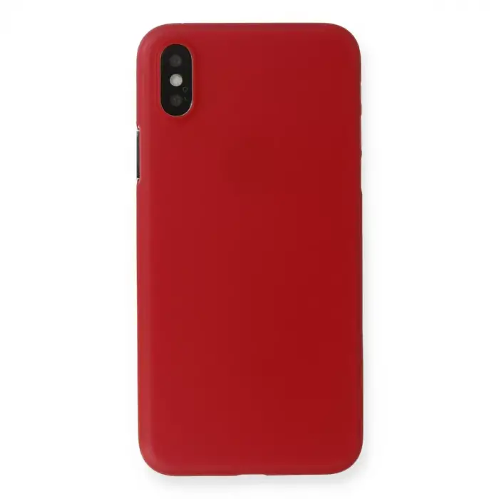 Newface Apple iPhone XS Max Kılıf PP Ultra İnce Kapak - Kırmızı