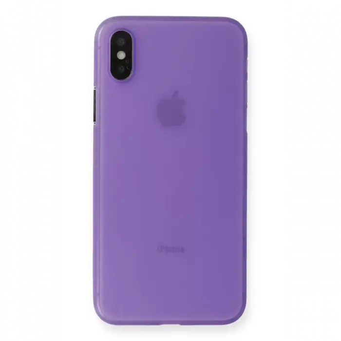 Newface Apple iPhone XS Max Kılıf PP Ultra İnce Kapak - Mor